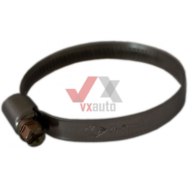 Хомут 40 - 60 мм W2 нержавіюча сталь  VORTEX штука (продаються упаковками, в упак. 10 шт.)