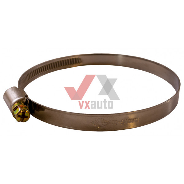 Хомут 70 - 90 мм W2 нержавіюча сталь  VORTEX штука (продаються упаковками, в упак. 10 шт.)