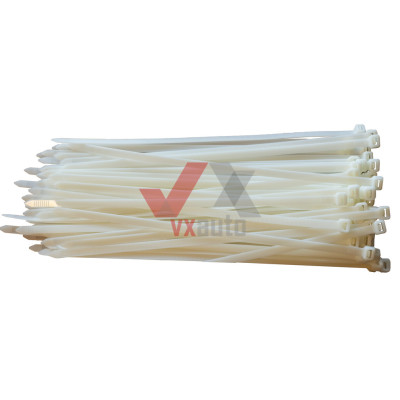 Хомут пластиковый 8.0 x 300 мм белый  VORTEX (в упак. 100 шт.)