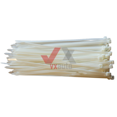 Хомут пластиковый 8.0 x 400 мм белый  VORTEX (в упак. 100 шт.)