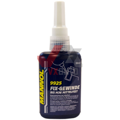 Клей анаэробный (фиксатор резьбы) для разборных соединений 50 мл Mannol Fix-Gewinde М36 (синий)