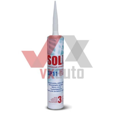 Клей для лобового скла 310 мл SOLL SP 11 (черный) (высых. 3 ч)