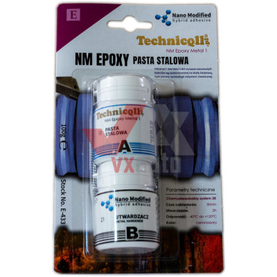 Клей (холодная сварка) стальной 100 г Technicqll (паста)