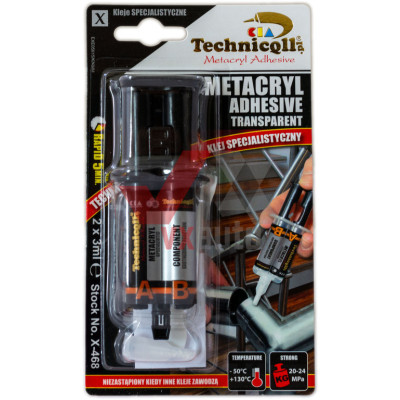 Клей метакриловый 3 мл х 2 Technicqll (в шприце)
