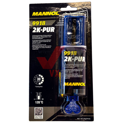Клей полиуретановый 30 г Mannol 2K-PUR (2-комп., для ремонт пластика)