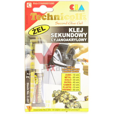 Клей Секундный 2 г Technicqll (гель)