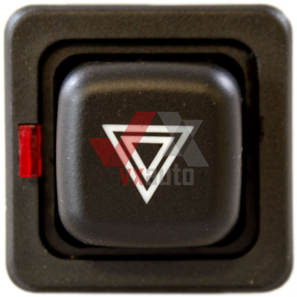 Кнопка аварійки ВАЗ 2108-2109 (9-контактна) новий тип  VORTEX (черв. індик., квадратна)