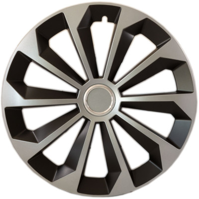 Колпаки R14 серебряно-черные Jestic FAME RING MIX, к-т (4 шт.)