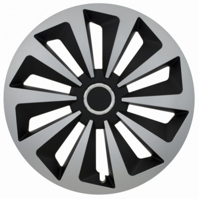 Ковпаки R16 срібно-чорні Jestic FOX RING MIX, к-т (4 шт.)