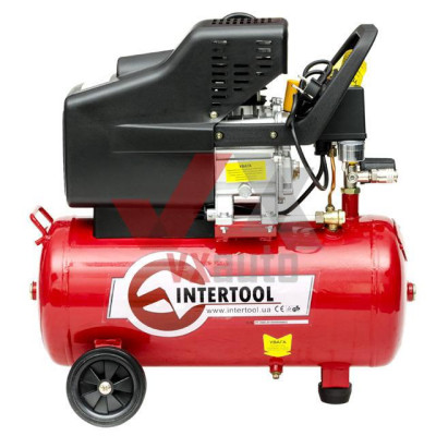 Компресор 24 л, 1.5 кВт, 220 В, 8 aтм, 206 л/хв Intertool