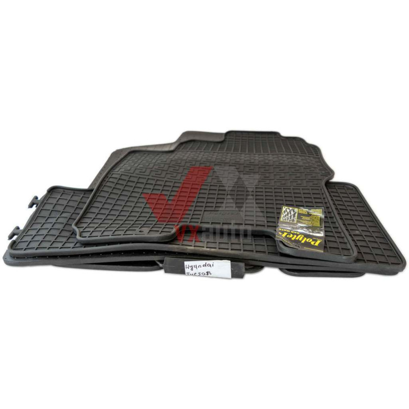 Коврики салона резиновые Hyundai Tucson 04-/Kia Sportage 05-, к-т (4шт.)