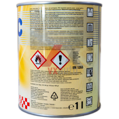 Краска базовая VW LY3D (красная) 1л SOLL