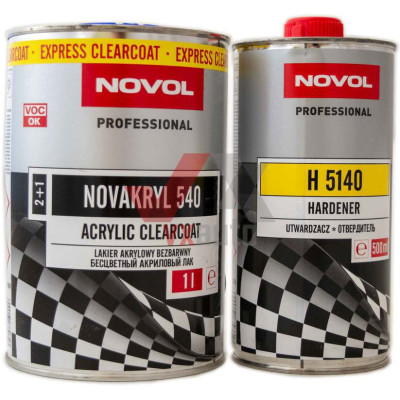 Лак акриловый 2:1  1 л NOVOL MS NOVAKRYL 540 (отв. H 5140 - 500 мл)