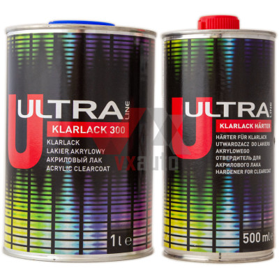 Лак акриловый 2:1  1 л NOVOL ULTRA LINE Klarlack 300 (отв. Harter - 500 мл)