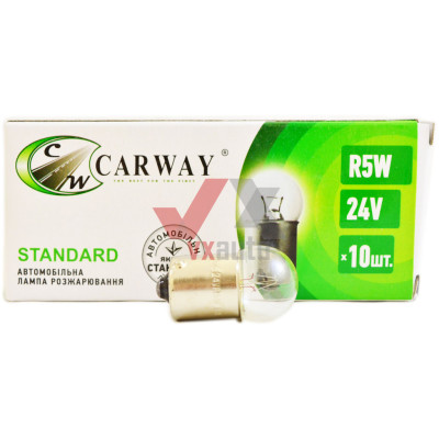 Лампа 24 В габаритів 5 Вт R5W Carway BA15s (1-конт.)