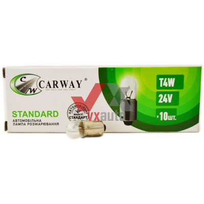 Лампа 24 В панелі приладів 4 Вт T4W Carway BA9s (1-конт.)