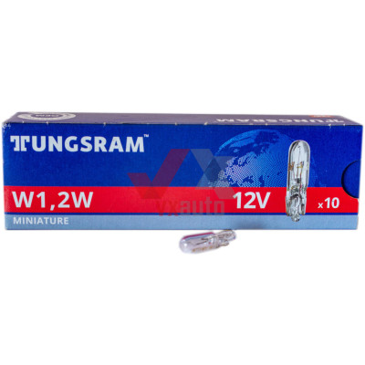 Лампа б/ц 12 В панели приборов 1.2 Вт W1.2W TUNGSRAM W2.1x9.5d