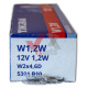Лампа б/ц 12 В панели приборов 1.2 Вт W1.2W TUNGSRAM W2.1x9.5d