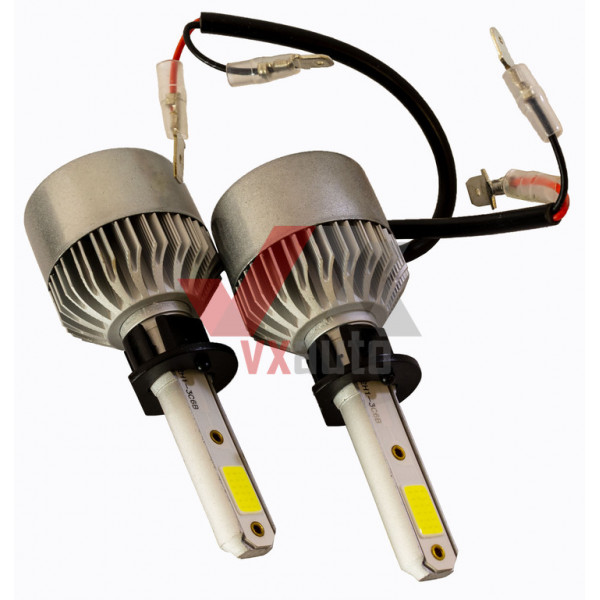 Лампа диодная H1 12 В, 24 В 18 Вт S2 Optimal-L 6500K, к-т (2 шт.), 8000L (360° радиатор с вентил.)