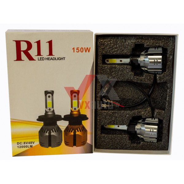 Лампа діодна H1 12 В, 24 В 24 Вт R11 Optimal-L 6500K, к-т ( 2 шт.), 12000L (радіатор з вентил.)