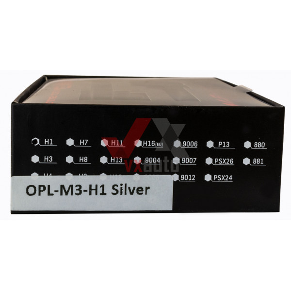 Лампа діодна H1 12 В, 24 В 55 Вт M3 Silver Optimal-L 6500K, к-т (2 шт), 6500L (радіатор)