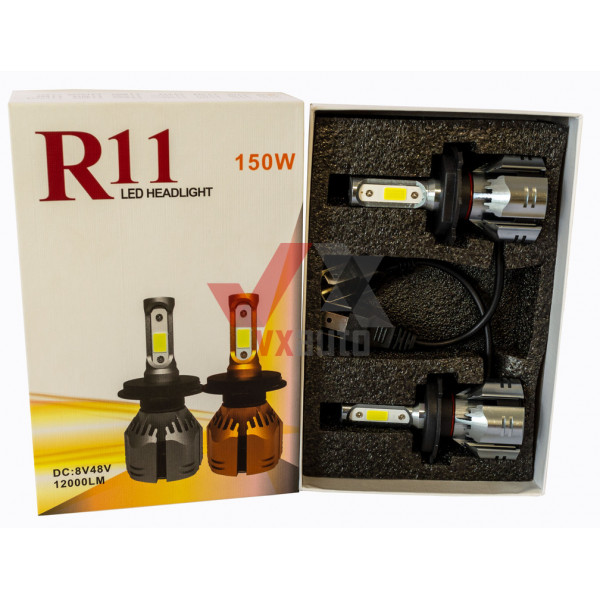 Лампа діодна H4 12 В, 24 В 24 Вт R11 Optimal-L 6500K, к-т ( 2 шт.), 12000L (радіатор з вентил.)