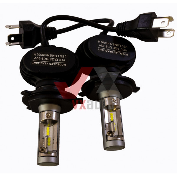 Лампа диодная H4 12 В, 24 В 25 Вт S1 Optimal-L 6500Kк-т (2 шт.), 4000L (радіатор)