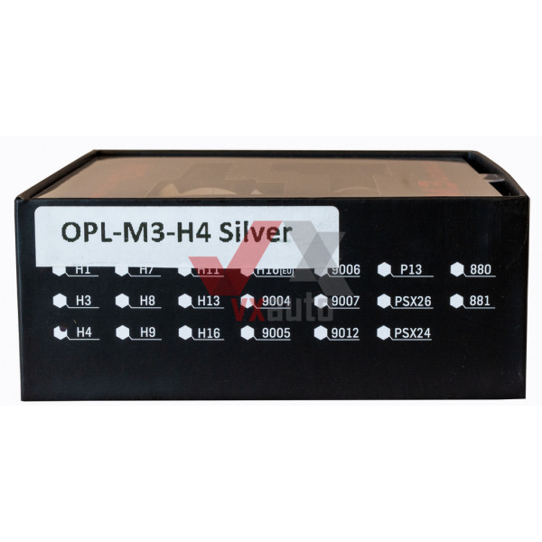 Лампа діодна H4 12 В, 24 В 55 Вт M3 Silver Optimal-L 6500K, к-т (2 шт), 6500L (радіатор)