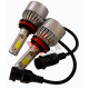 Лампа диодная H8, H9, H11, H16 12 В, 24 В 18 Вт S2 Optimal-L 6500K, к-т (2 шт.), 8000L (360° радиатор с вентил.)