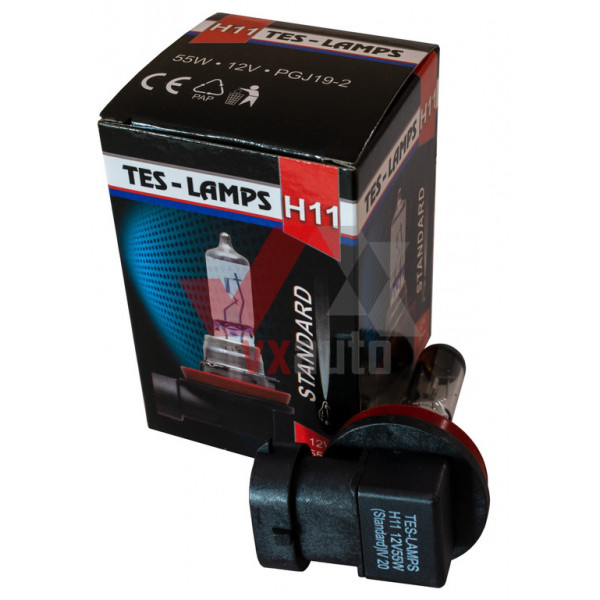 Лампа галогенная H11 12 В 55 Вт PGJ19-2 Tes-Lamps