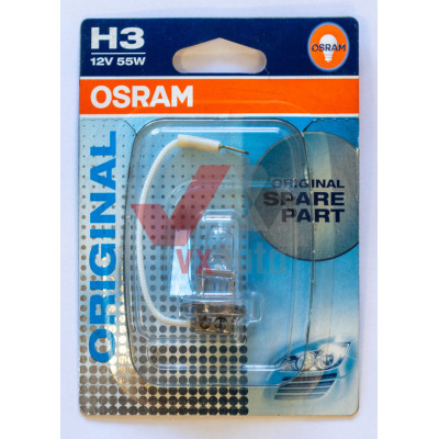 Лампа галогенова H3 12 В 55 Вт PK22s Original Osram (оригінал)
