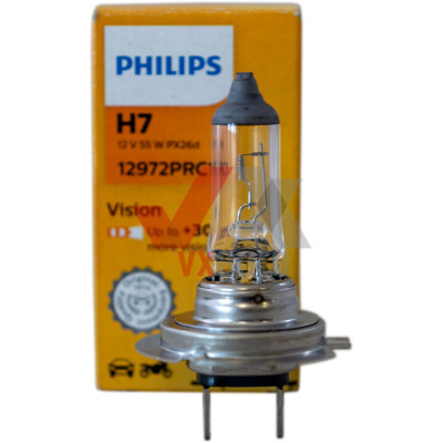 Лампа галогенная H7 12V 55W PX26D  +30% Standart Philips