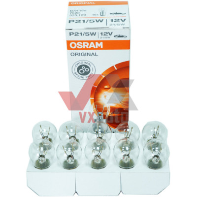 Лампа P21/5W 12V 5W BAY15D Osram(2-конт.)