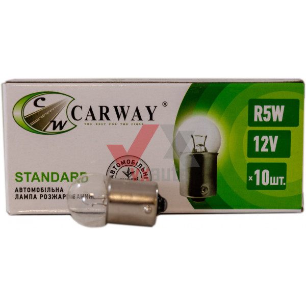 Лампа R5W 12V 5W BA15s Carway(1-конт.)