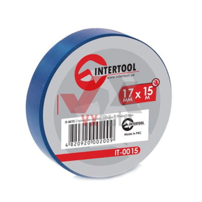 Лента изоляционная 17 мм х 15 м (синий цвет) Intertool