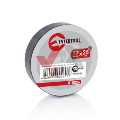 Лента изоляционная 17 мм х 25 м (черный цвет) Intertool