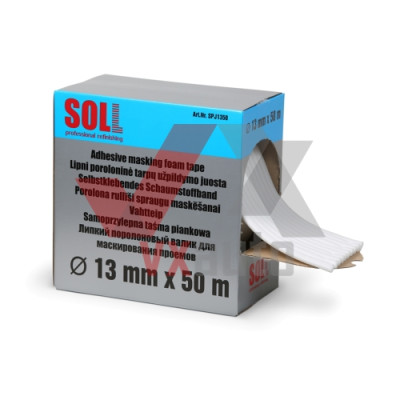 Лента паралоновая для отверстий 13 мм х 50 м (белая) SOLL
