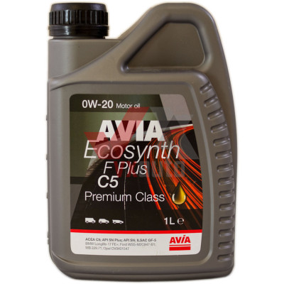Масло 0w20 1 л Avia Ecosynth F Plus C5, API SN/SN Plus