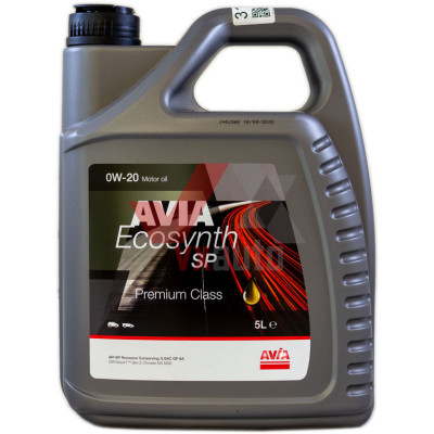 Масло 0w20 5 л Avia Ecosynth SP, API SP
