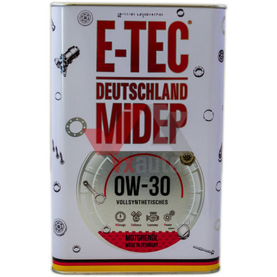 Масло 0w30 4 л E-TEC FS, API SL/CF