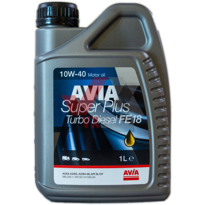 Масло 10w40 1 л Avia Super Plus FE18 Turbo Diesel, API SL/CF