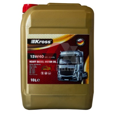 Масло 15w40 10 л KROSS Disel, API SL/CI-4 (для тяжелогрузных авто)