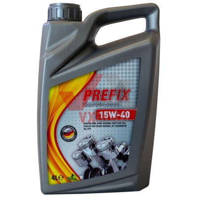 Масло 15w40 4 л Prefix, API SL/CF