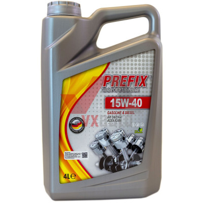 Олива 15w40    4 л Prefix, API SN/CH-4