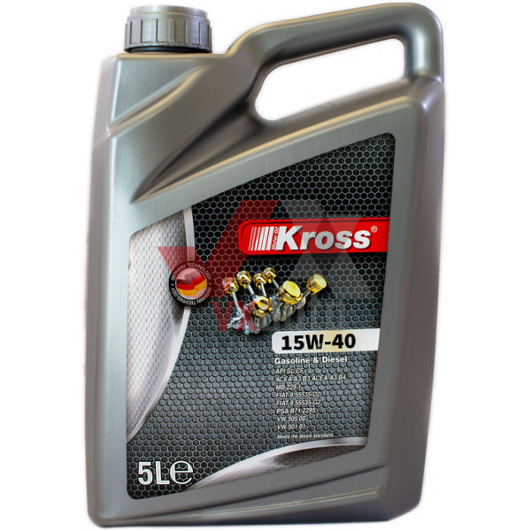 Олива 15w40    5 л KROSS Disel, API SL/CF