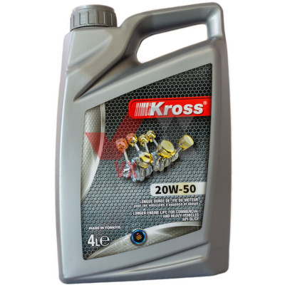Масло 20w50 4 л KROSS, API SL/CF