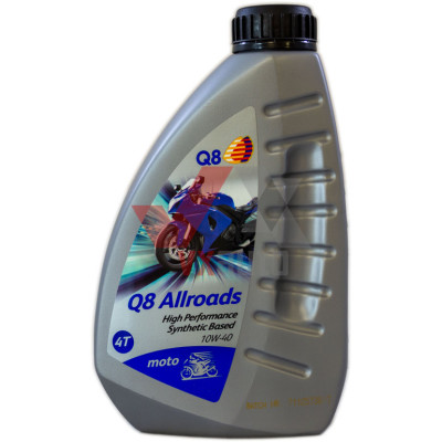 Масло 4-Т 10w40 1 л Q8 Moto Allroads, API SN