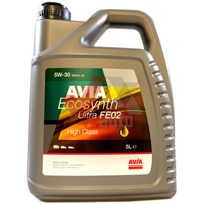 Олива 5w30  5 л Avia Ecosynth Ultra FE02, API SN