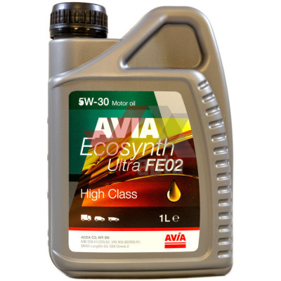 Масло 5w30 1 л Avia Ecosynth Ultra FE02, API SN