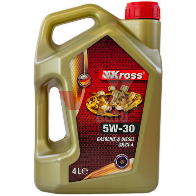 Масло 5w30 4 л KROSS Full Synthetic, API SN/CI-4